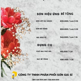 BẢNG GIÁ SƠN HIỆU ỨNG BÊ TÔNG PUMA
