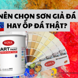 Sơn giả đá có bền không? Nên chọn sơn giả đá hay ốp đá thật