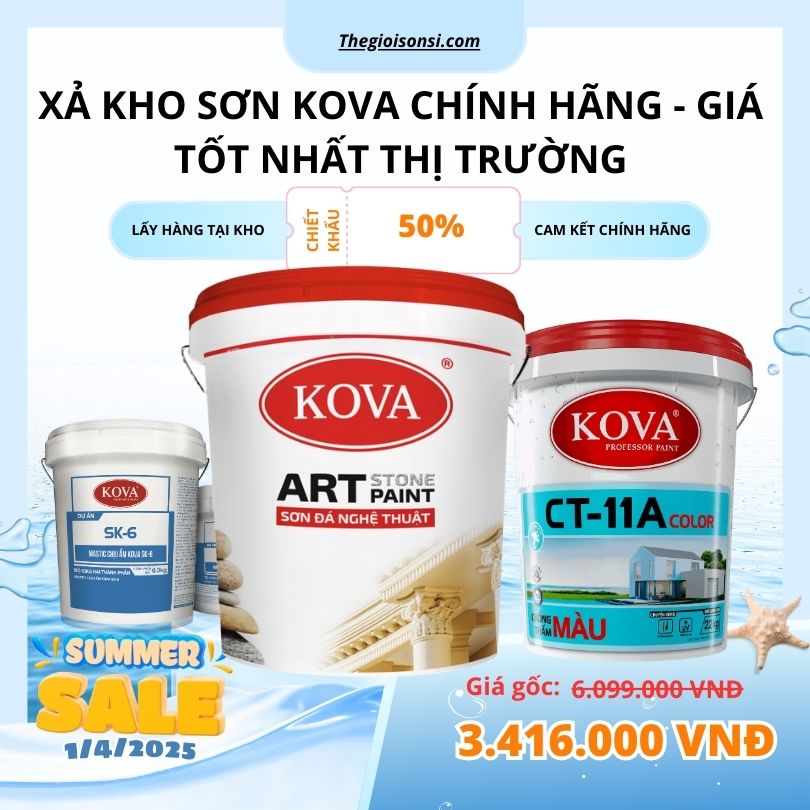 Sơn Kova chiết khấu bao nhiêu?