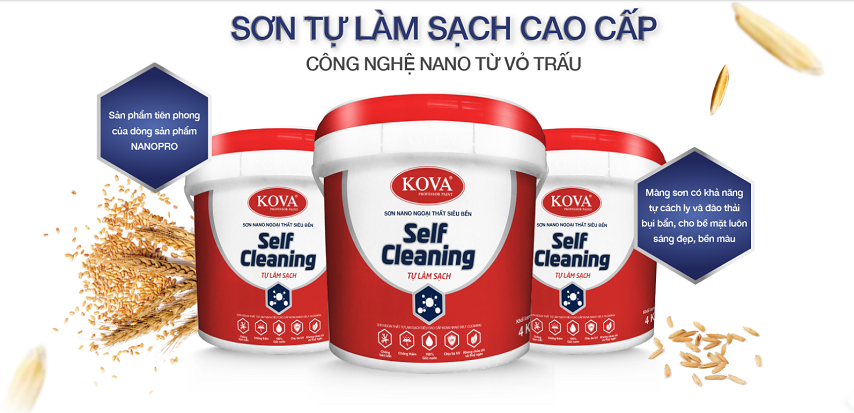 Sơn Ngoại Thất Tự Làm Sạch Kova Nano Self-cleaning