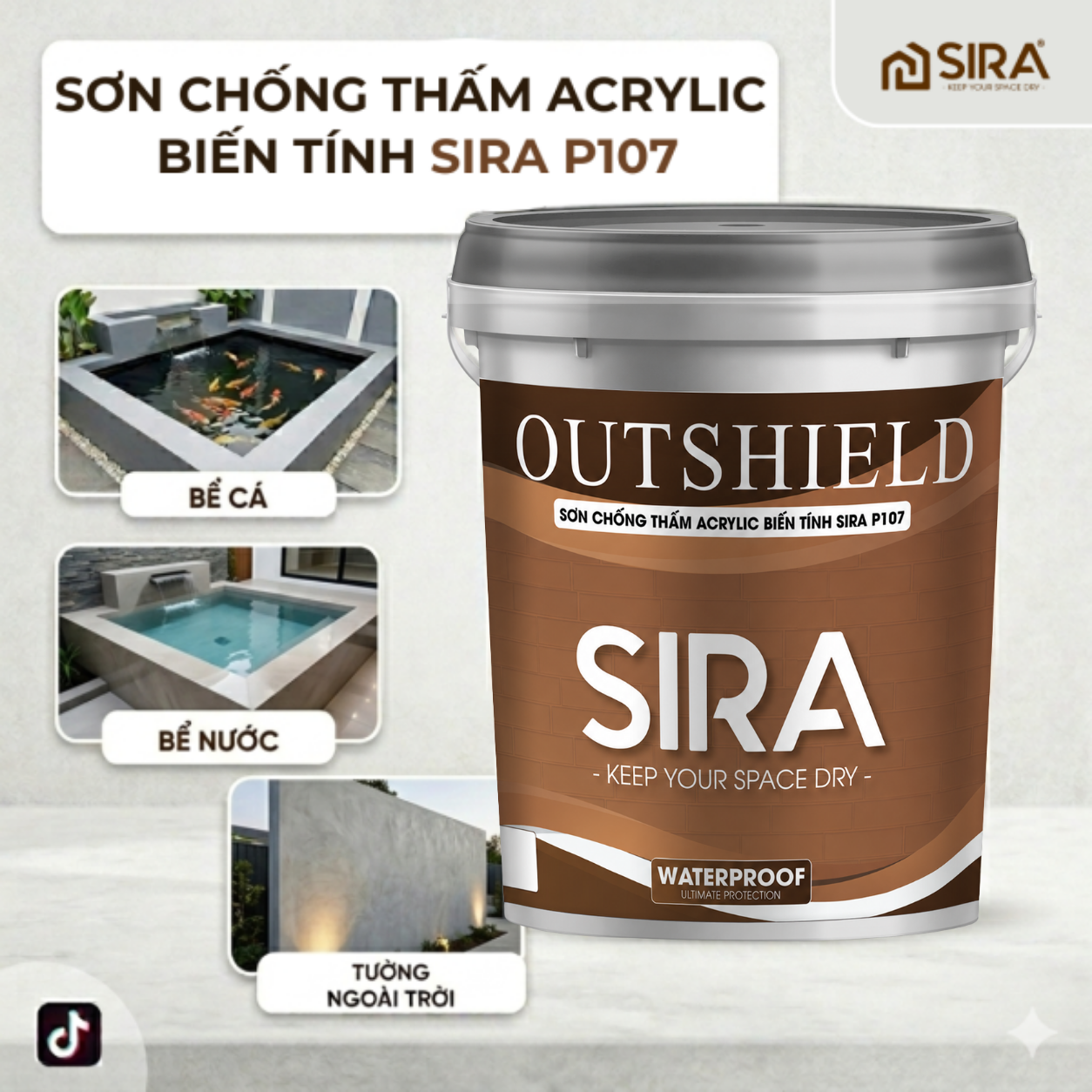 Ứng dụng chống thấm Sira P107