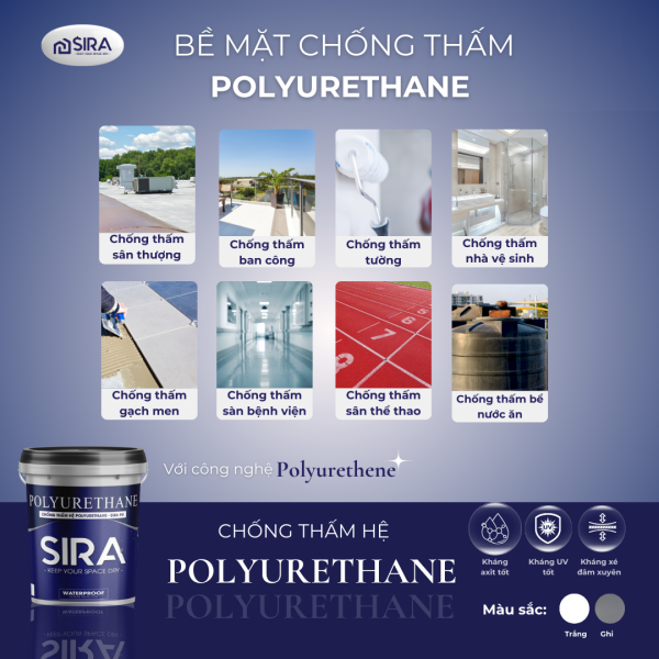 Ứng dụng sơn chống thấm Sira P900