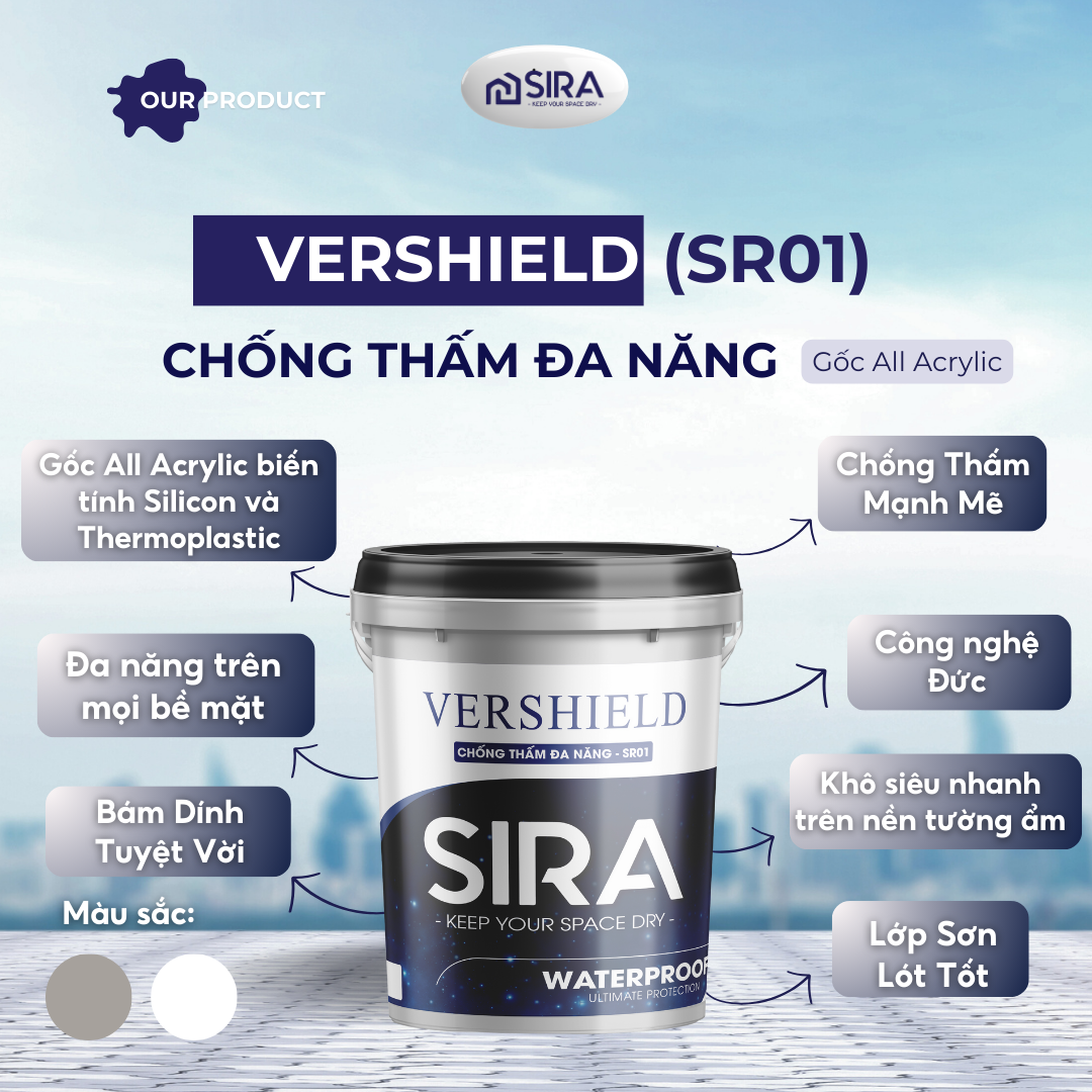 Ưu điểm sơn chống thấm Sira SR01