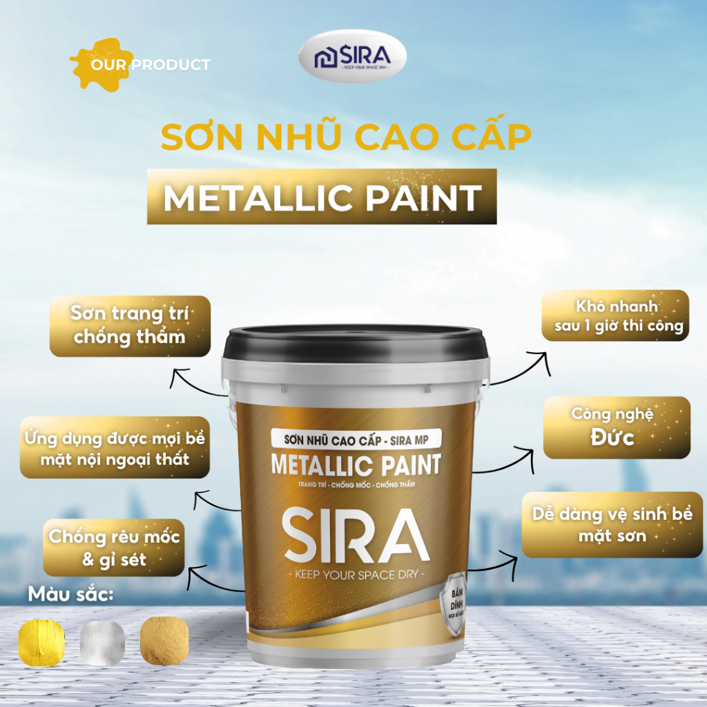 Ưu điểm sơn nhũ Sira D600