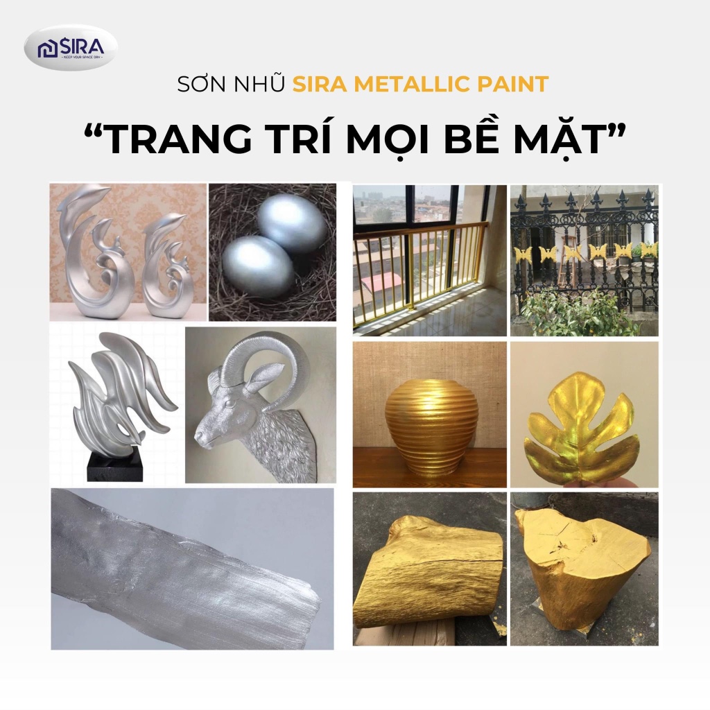 Ứng dụng thực tế của sơn nhũ Sira D600