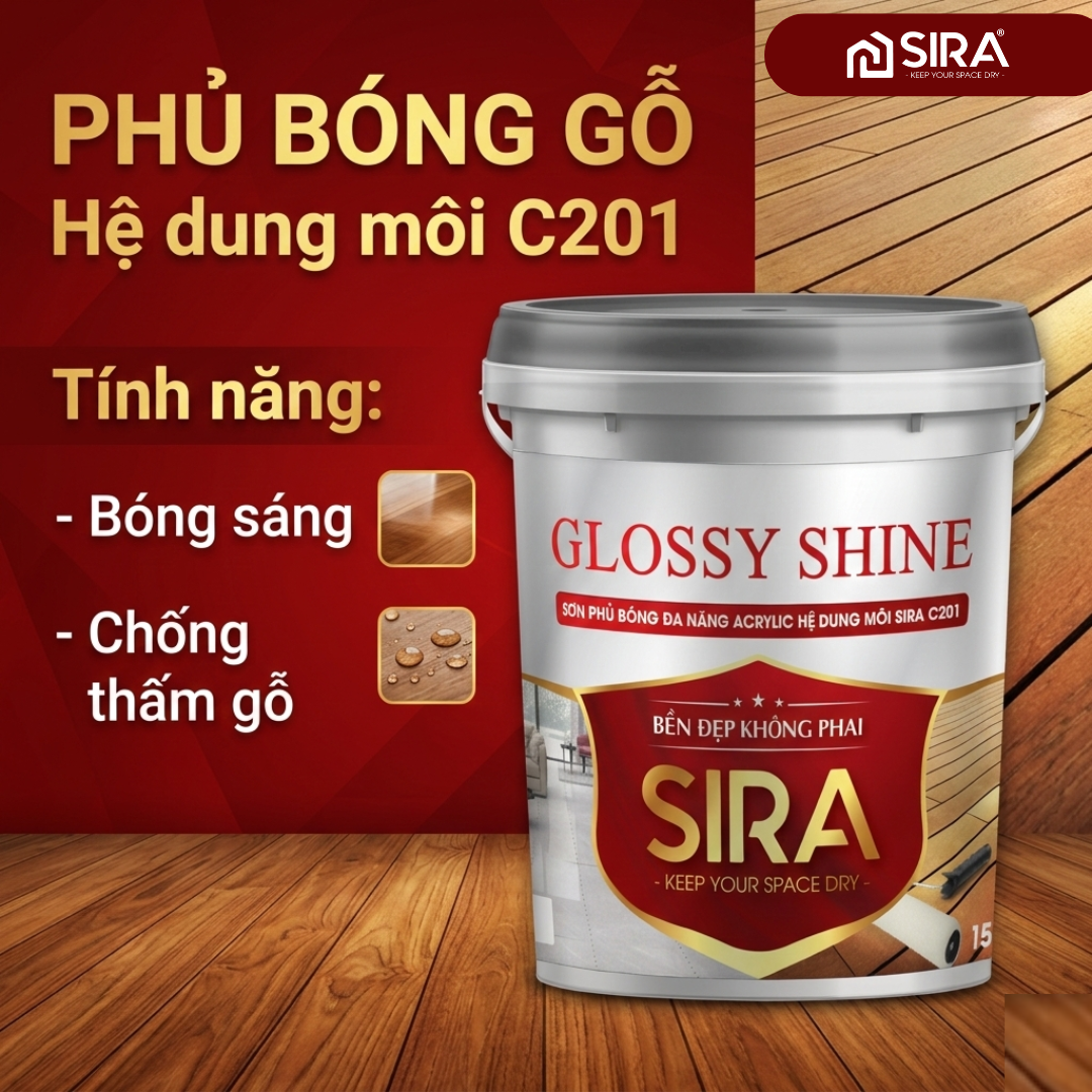 Ưu Điểm Sơn Phủ Bóng Đa Năng Acrylic Hệ Dung Môi Sira C201