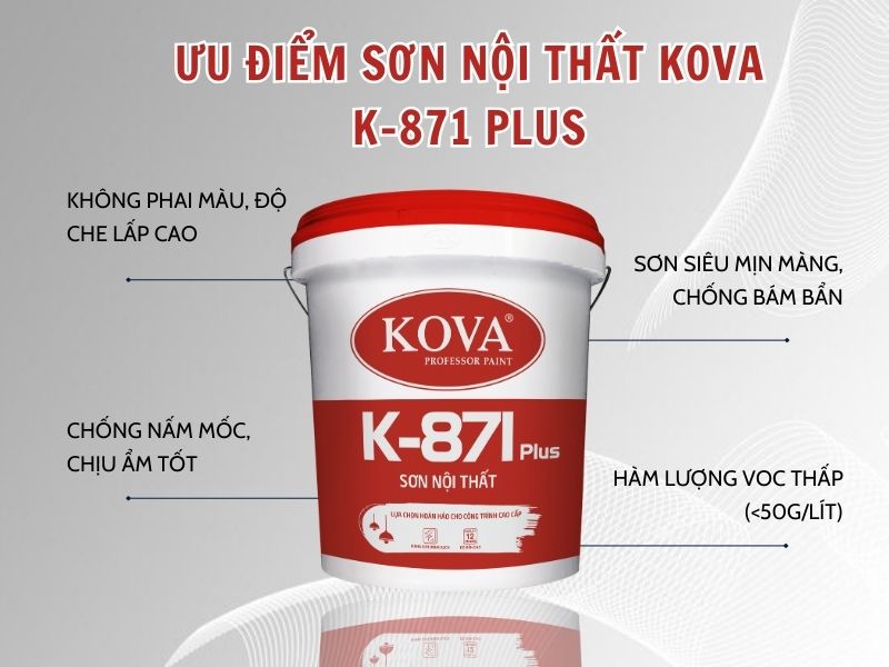 Sơn Nội Thất Cao Cấp KOVA K-871 Plus