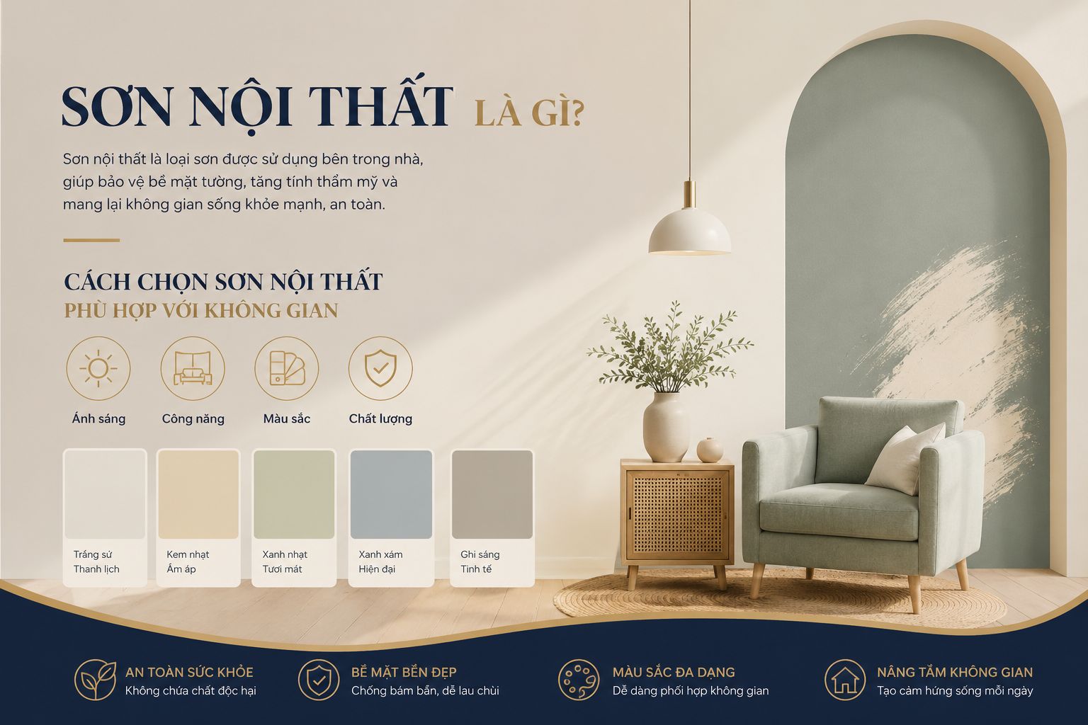 Sơn nội thất là gì? Các chọn sơn nội thất phù hợp với không gian
